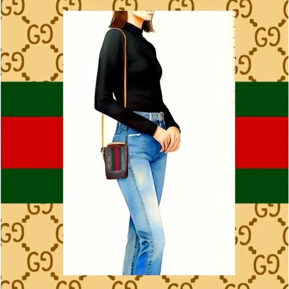 Vintage Gucci Wallet Case Pouch Accessory Collection Italy Authentic converted - Picture 3 of 14